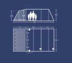 Kampa Croyde 6 Familienzelt -Tragen Sie Zeltladen. 7139712 1280x1280