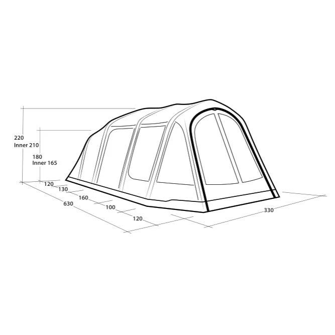 Outwell Wood Lake 5ATC Familienzelt 4 Outwell Wood Lake 5ATC Familienzelt – Bild 2