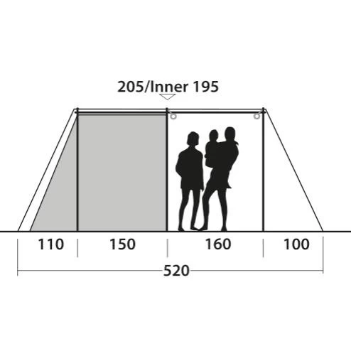 Outwell Nevada 5PE Familienzelt 6 Outwell Nevada 5PE Familienzelt – Bild 4