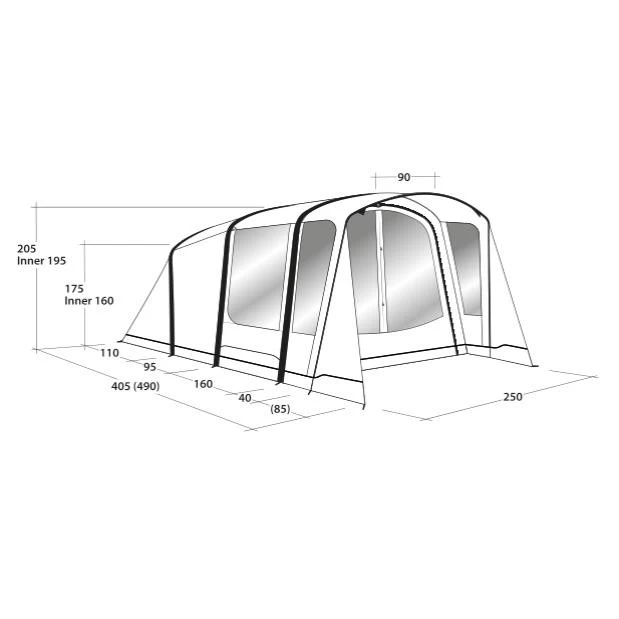 Outwell Elmdale 3PA Familienzelt 4 Outwell Elmdale 3PA Familienzelt – Bild 2