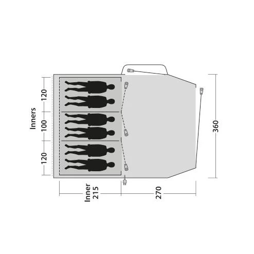 Outwell Springwood 6SG Familienzelt 5 Outwell Springwood 6SG Familienzelt – Bild 3