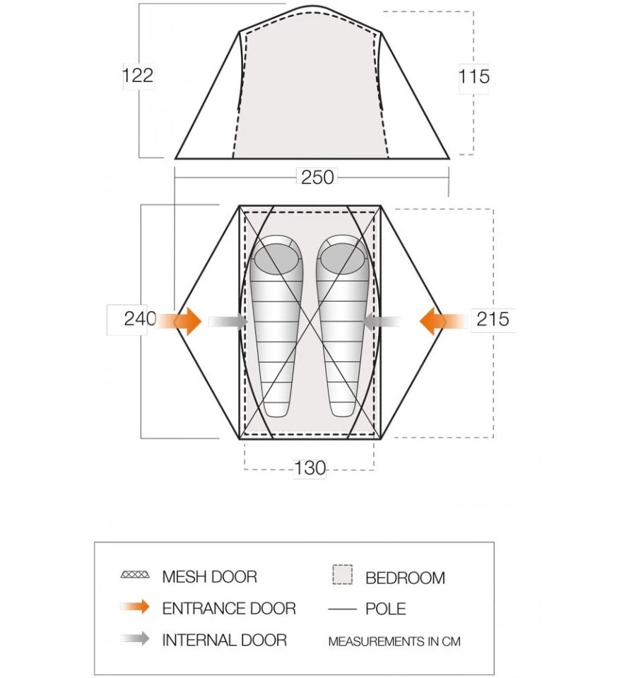 Vango Tryfan 200 Trekkingzelt 4 Vango Tryfan 200 Trekkingzelt – Bild 2