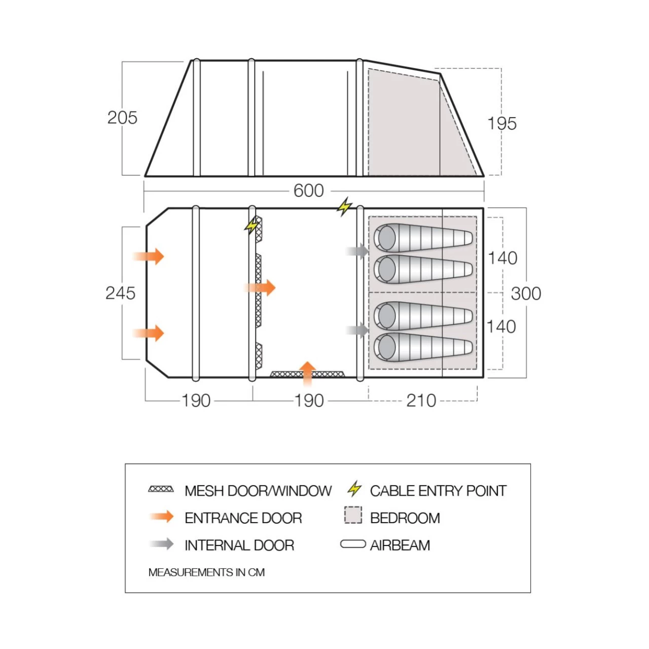 Vango Joro Air 450 Sentinel Eco Dura Package Familienzelt 6 Vango Joro Air 450 Sentinel Eco Dura Package Familienzelt – Bild 4