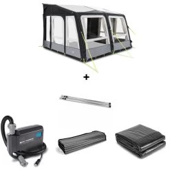 Dometic SET Grande AIR Pro 390 M Inkl. Teppich, Unterlage, Andruckstangenset Und Elektrischer Pumpe